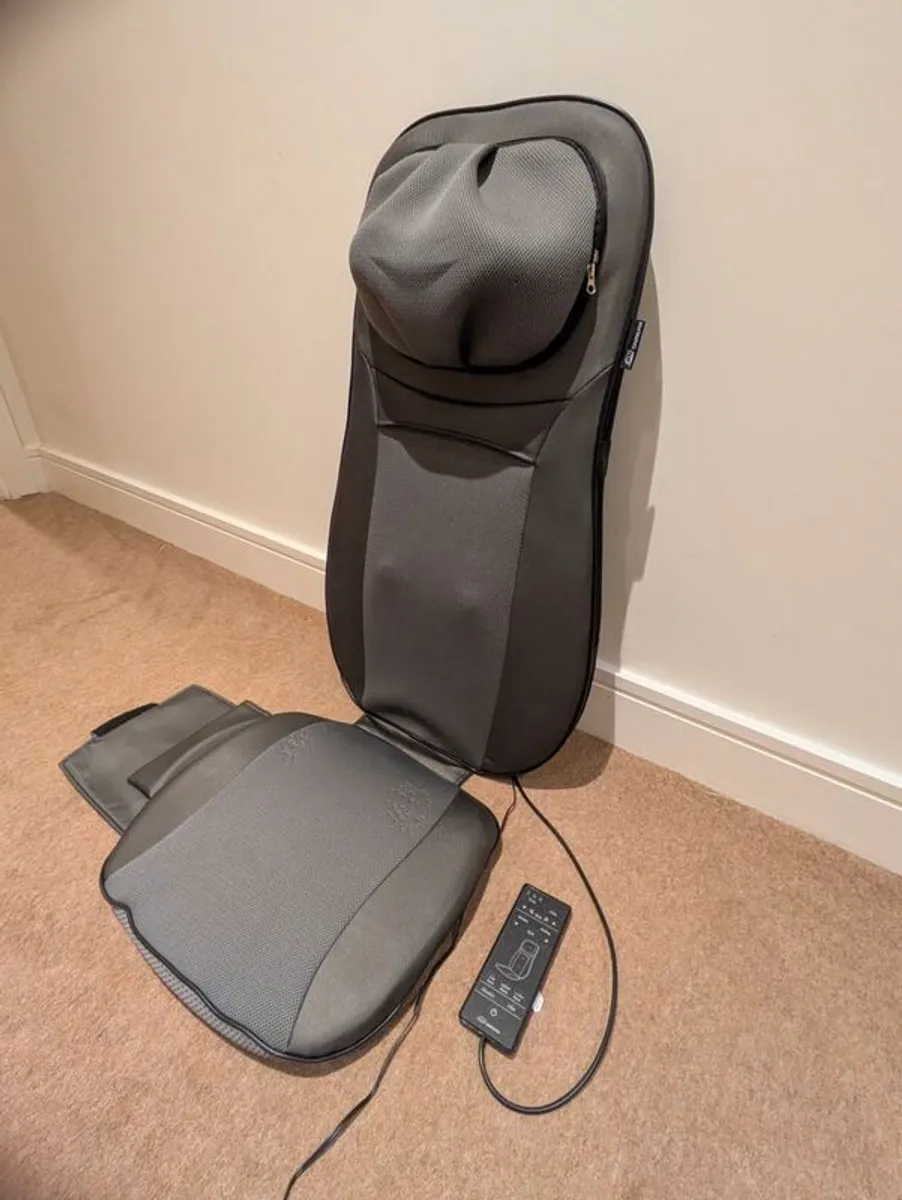 Shiatsu Neck and Back Massage Seat Heated Kneading and Rolling - Image 1