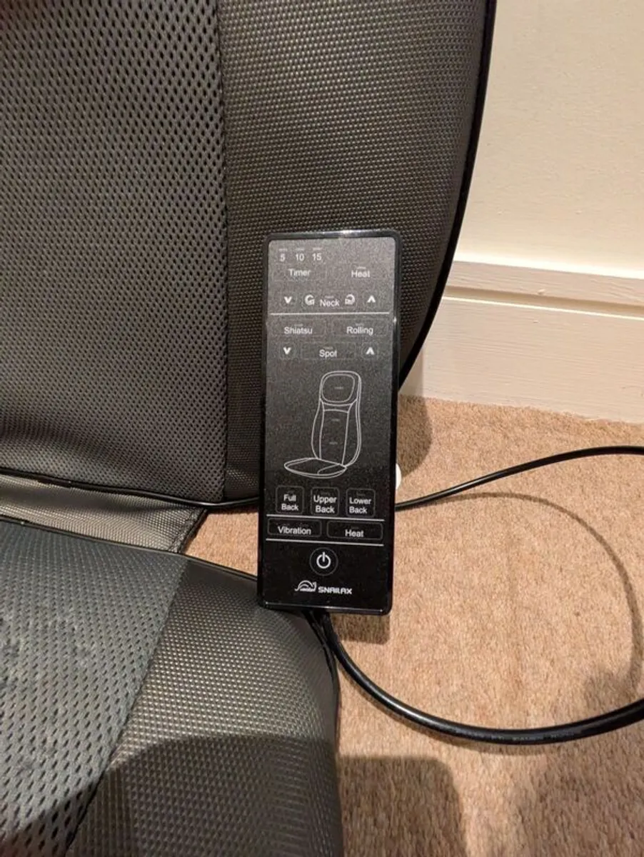 Shiatsu Neck and Back Massage Seat Heated Kneading and Rolling - Image 2