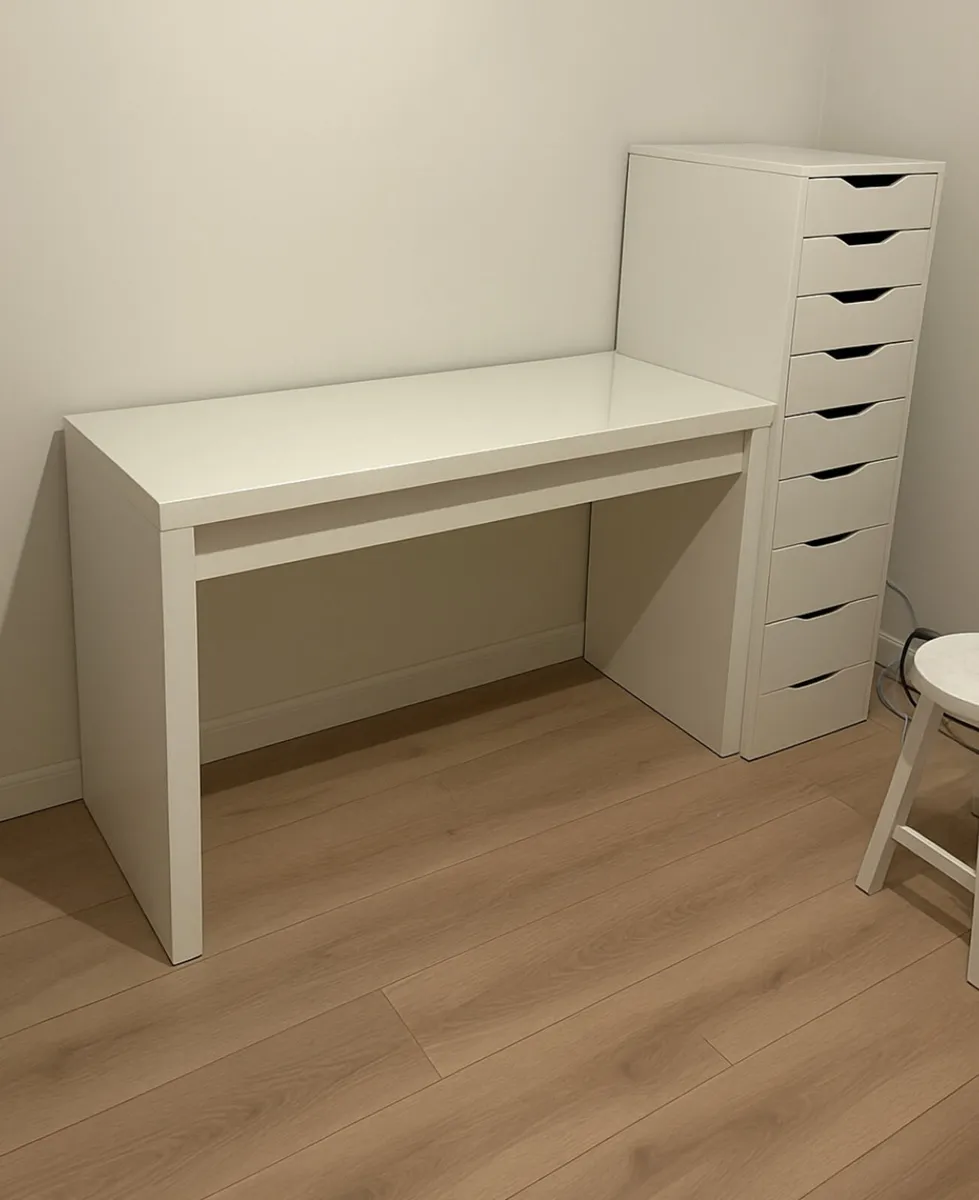 Ikea malm dressing table and Alex drawers