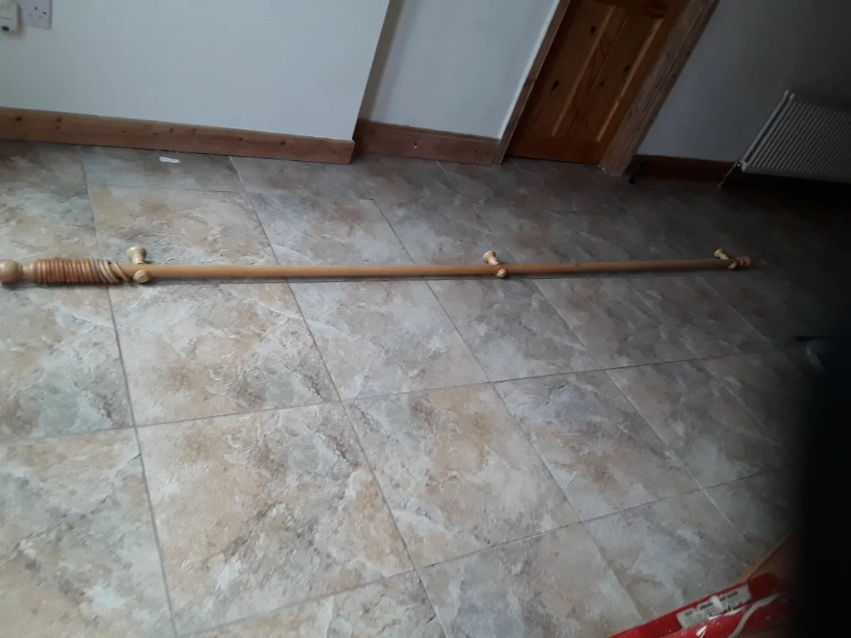 Solid pine wooden pole just over 10 foot - Image 3