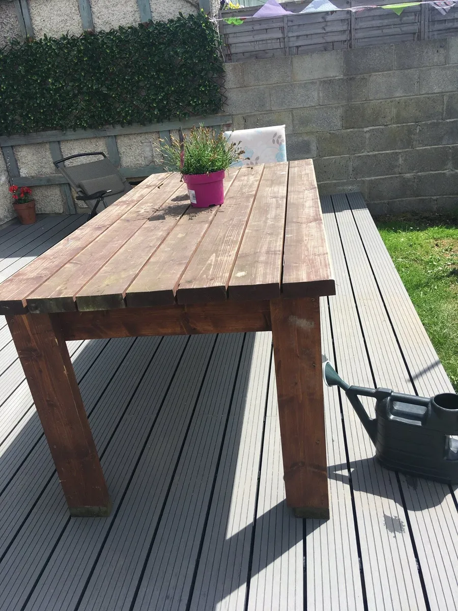 Picnic table and two benches(garden) - Image 2