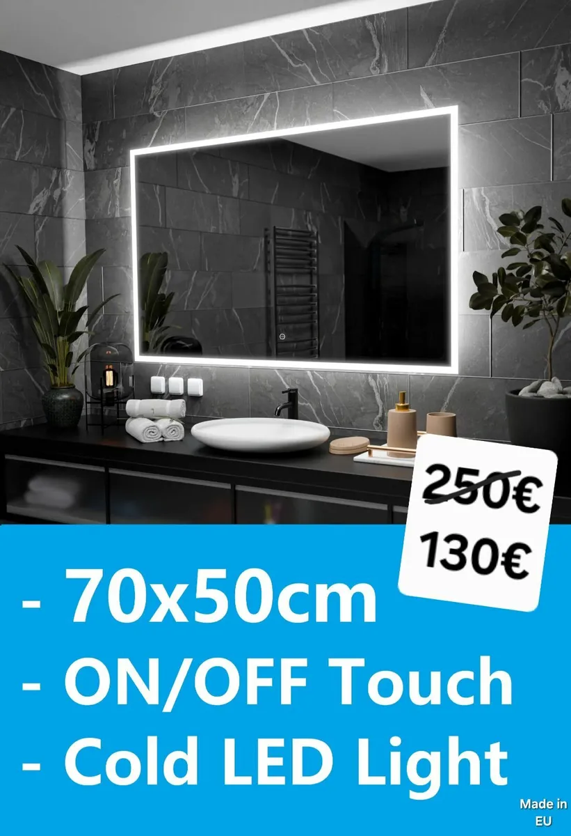 LED Bathroom Mirror 50x70cm or 70x50cm