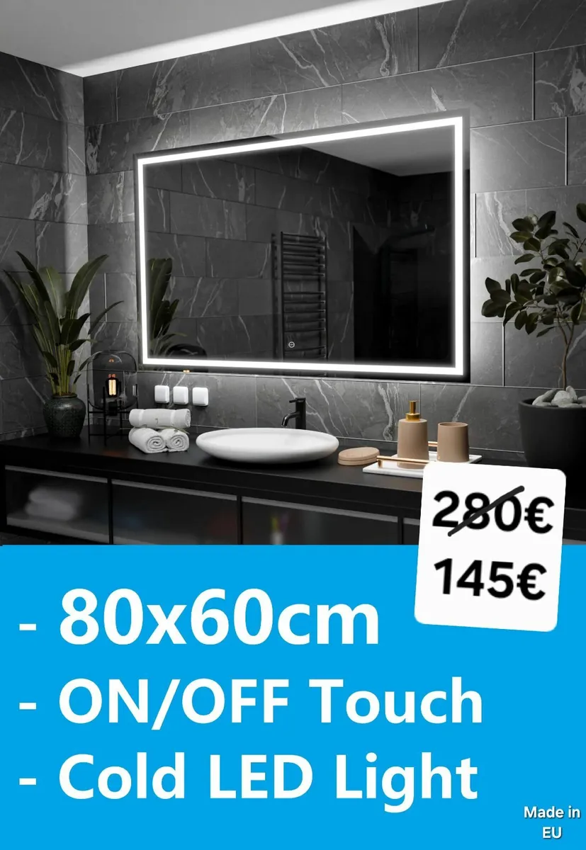 LED Bathroom Mirror 60x80c or 80x60cm