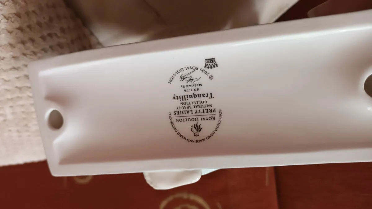 Royal Doulton  Elegant Lady Seated on Bench - Image 4