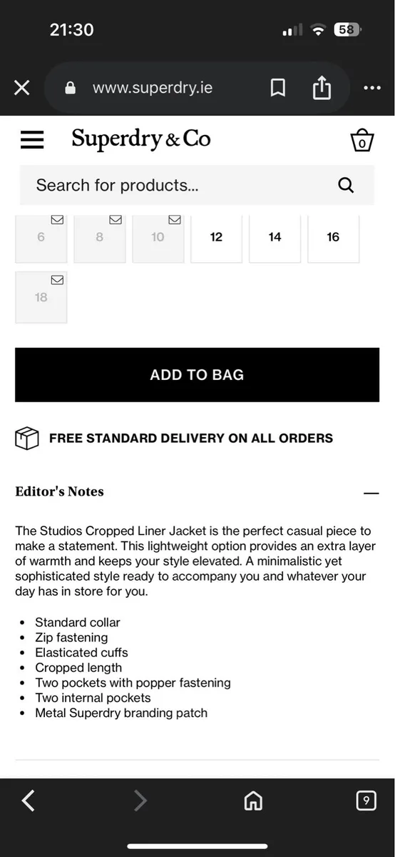 Superdry Studios Cropped Liner Jacket - Image 2