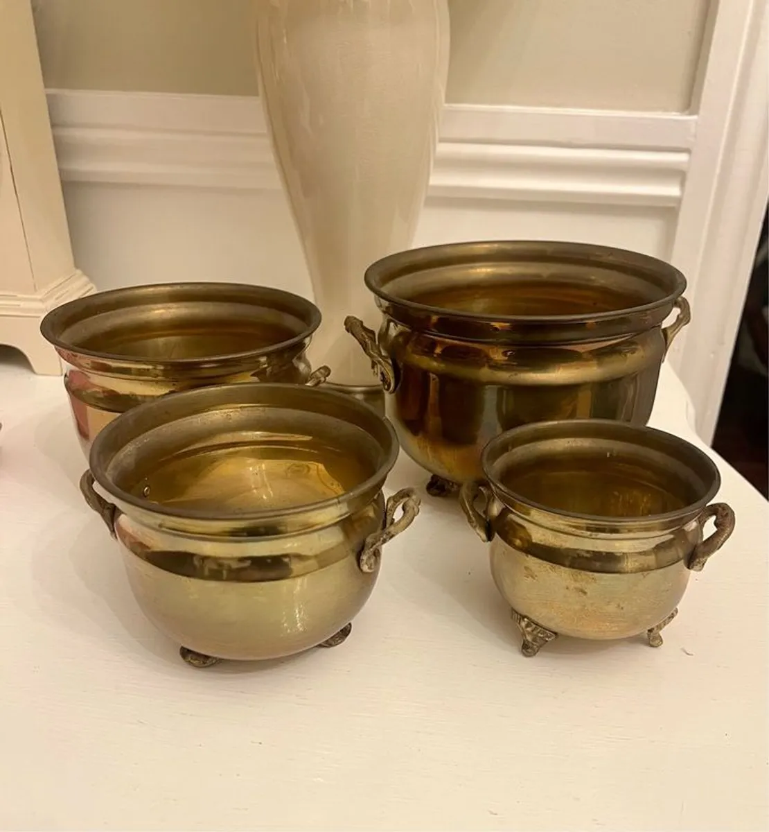 brass flower pots - Image 1