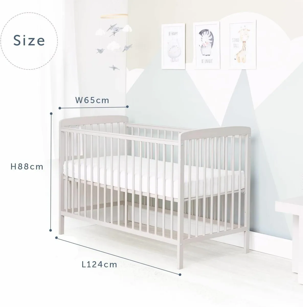 2 Grey Starlight Cots by Baby Elegance (€110 each) - Image 1
