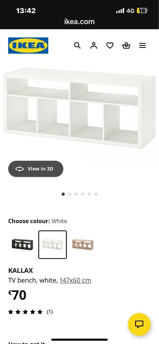 White TV Bench - Image 1