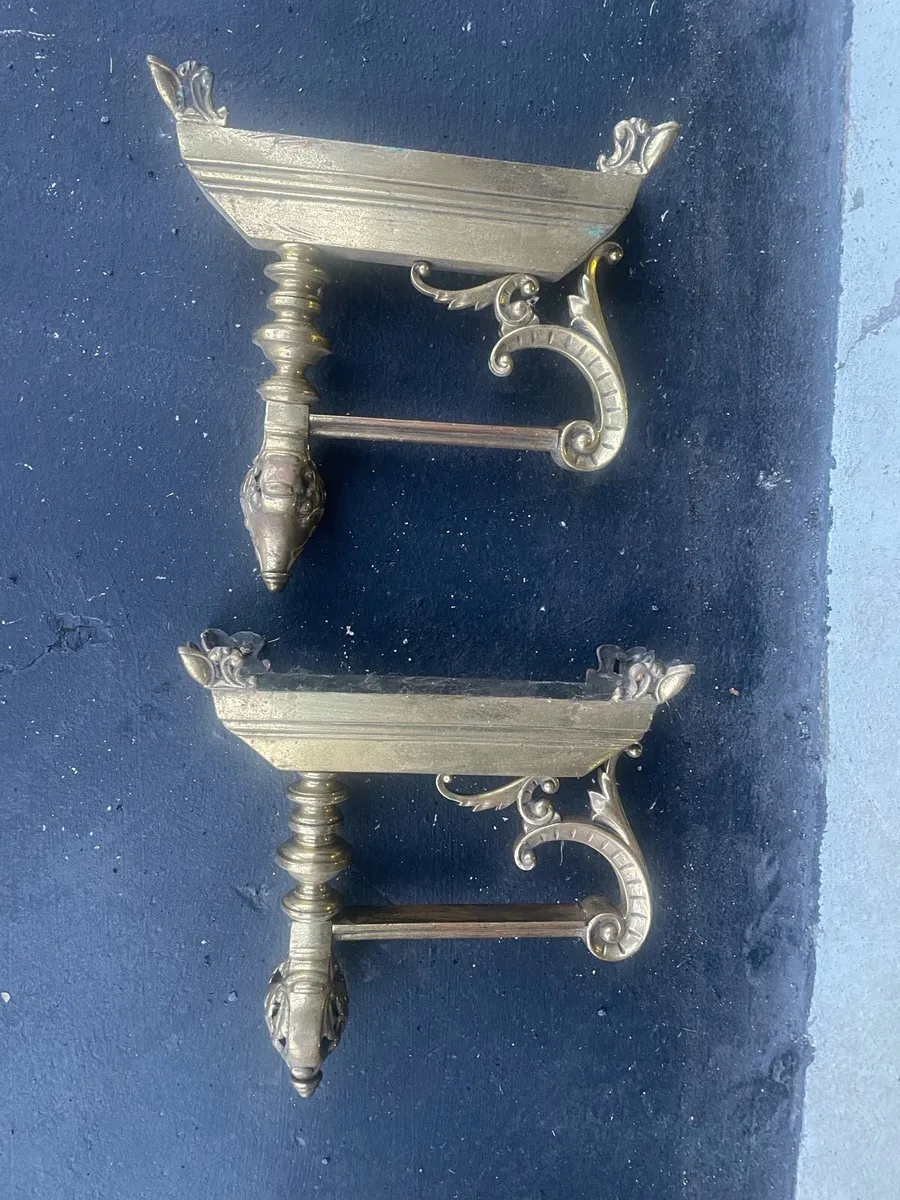 Brass fire dogs - Image 2