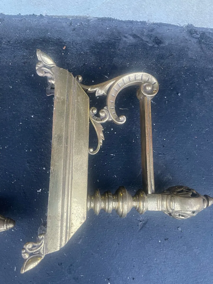 Brass fire dogs - Image 4
