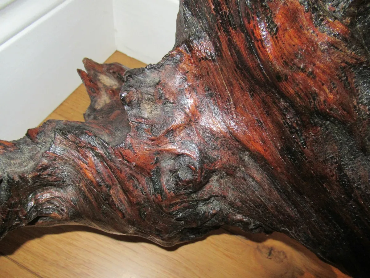 antique vintage bog oak pub rustic  cottage wood - Image 1