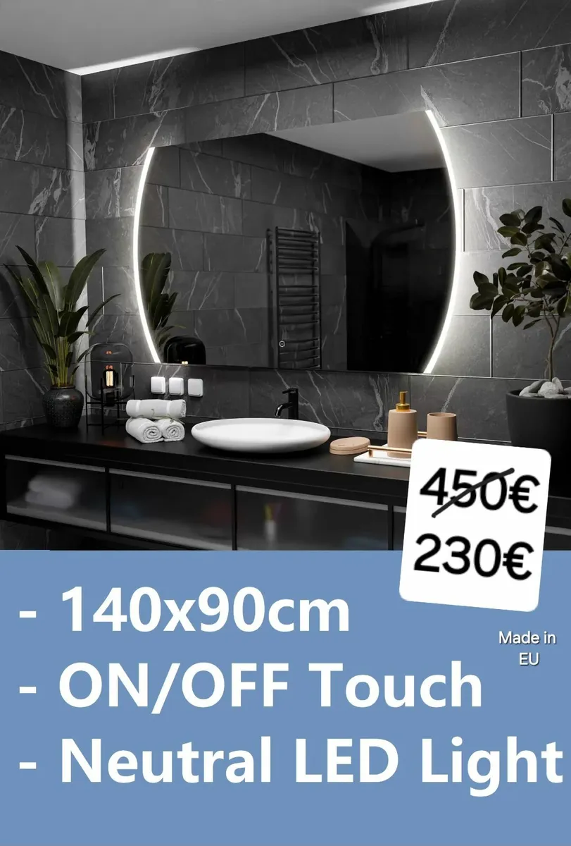 LED Bathroom Mirror 140x90cm