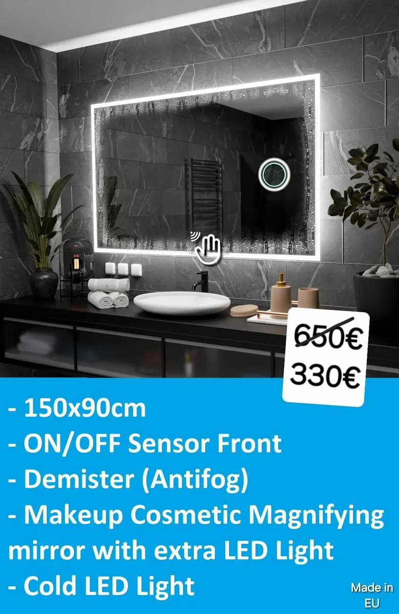 LED Bathroom Mirror Demister Antifog