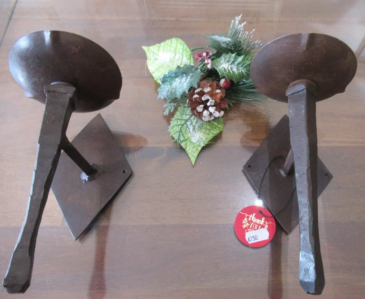 antique vintage cottage  wall ir   candle pub cave - Image 4