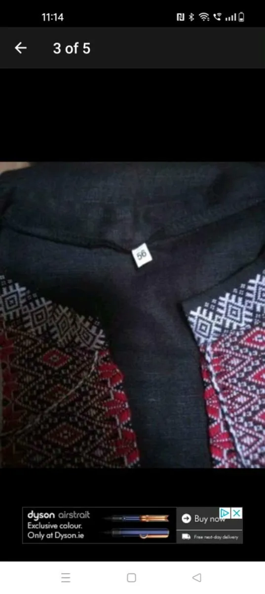 Bohemian hand embroidered linen shirt, new with ta - Image 3