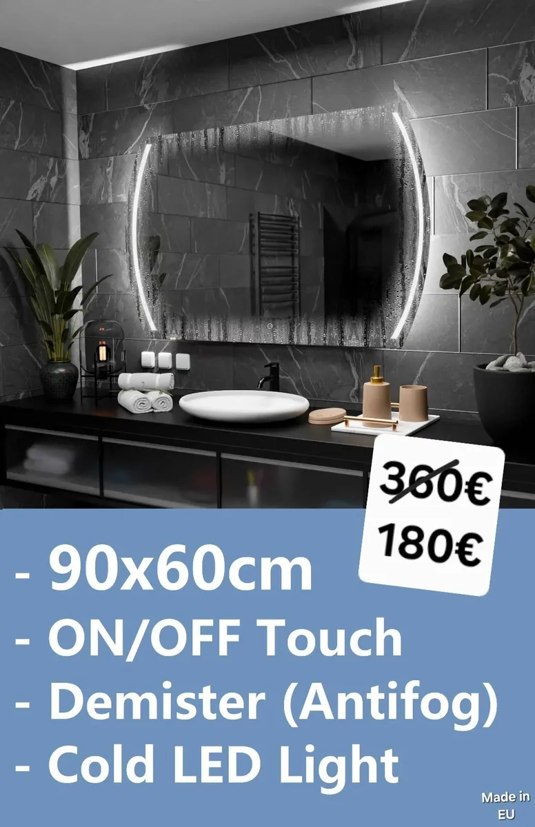 LED Bathroom Mirror 90x60cm Antifog