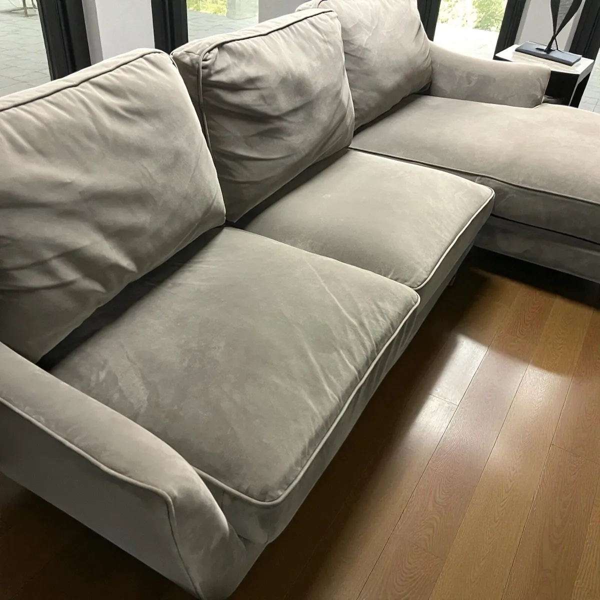 Light grey corner sofa L shaped delivery - Image 3
