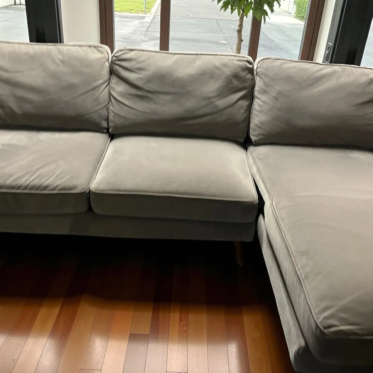 Light grey corner sofa L shaped delivery - Image 4