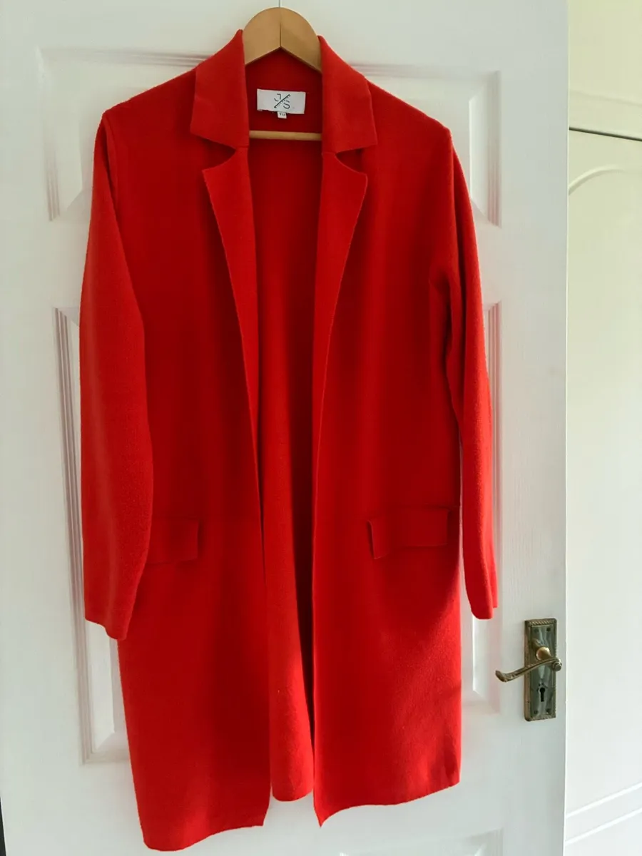 Ladies Orange Color Knit Jacket