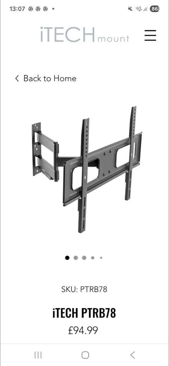 Full motion tv wall bracket - Image 1
