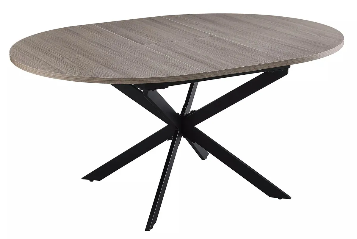 Oak Extending Round Dining Table 1.2 to 1.6m - Image 1