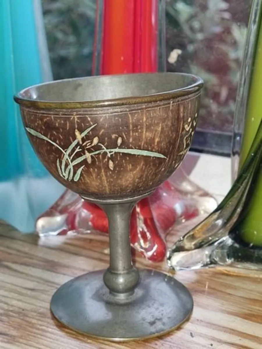 Antique Chinese Pewter Drinking Cup - Image 2
