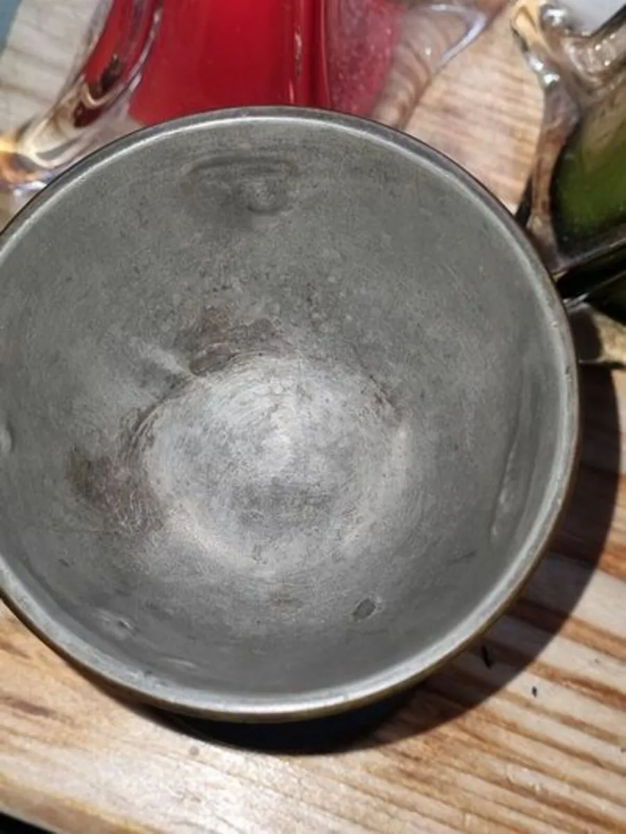 Antique Chinese Pewter Drinking Cup - Image 4