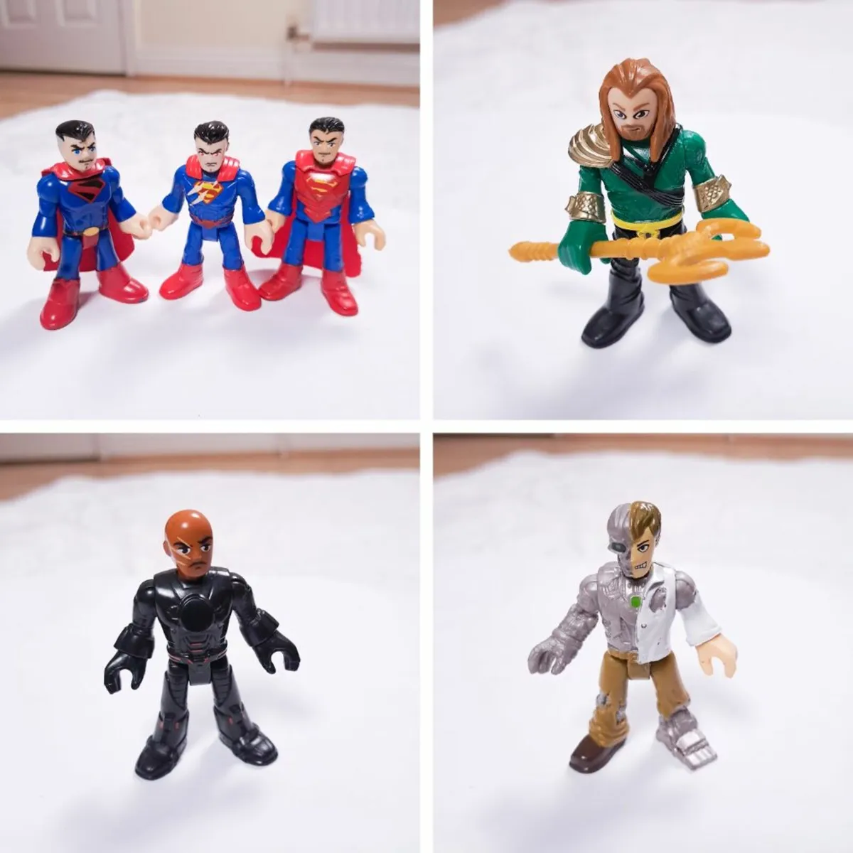 Imaginext Set 8 DC Comics Super Friends Supermans - Image 1