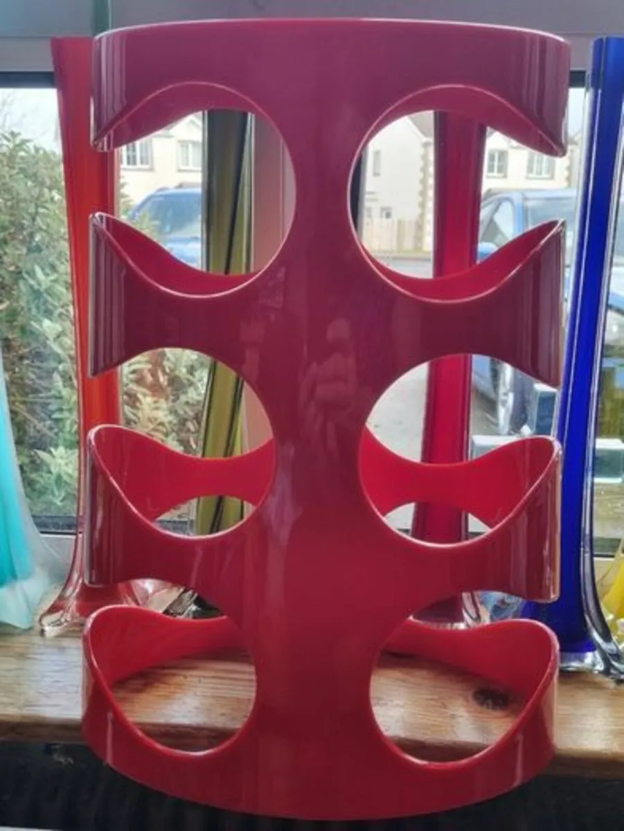 Umbra LCC 2009 Red Wine Rack Designed by Ran Lerne - Image 1