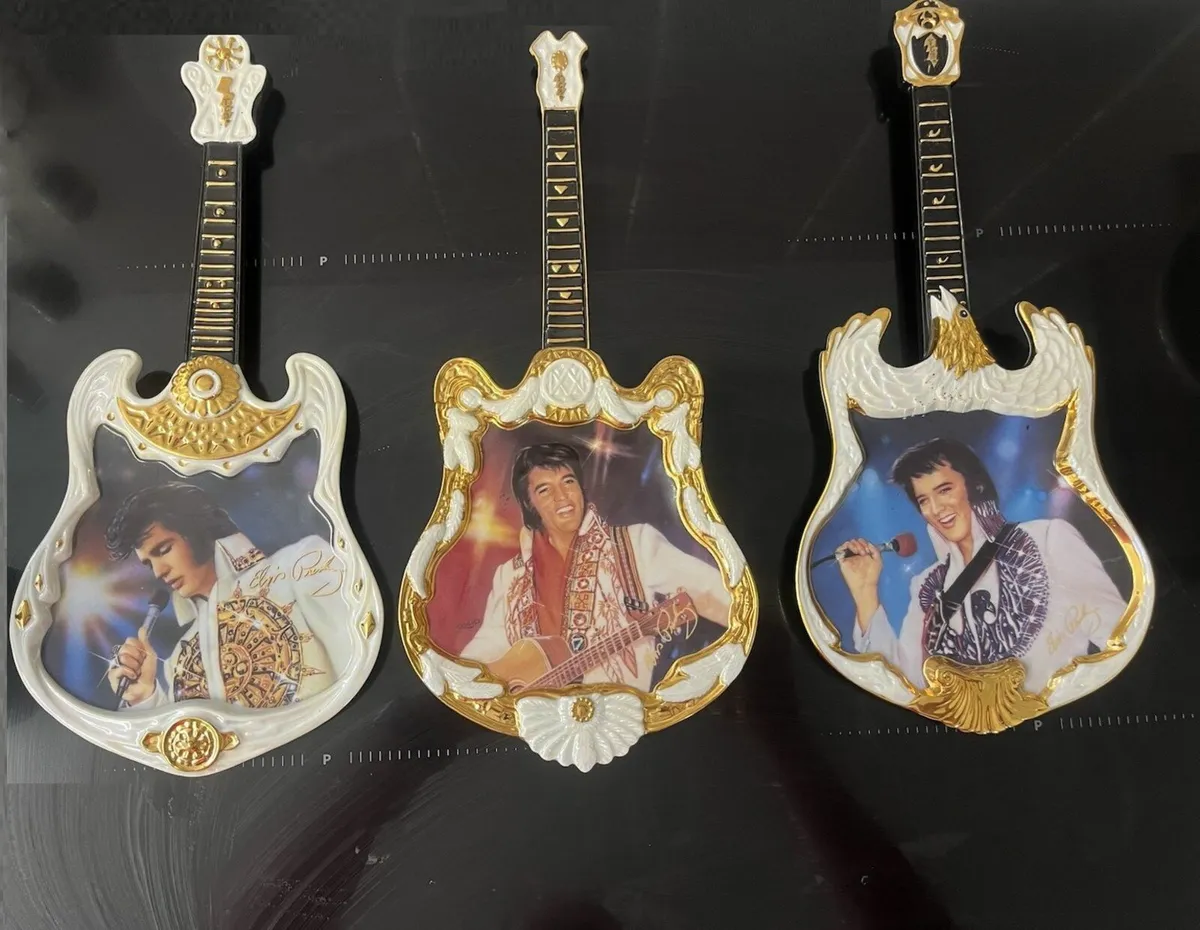 Elvis Presley Guitar Shaped Wall Plates - Image 1