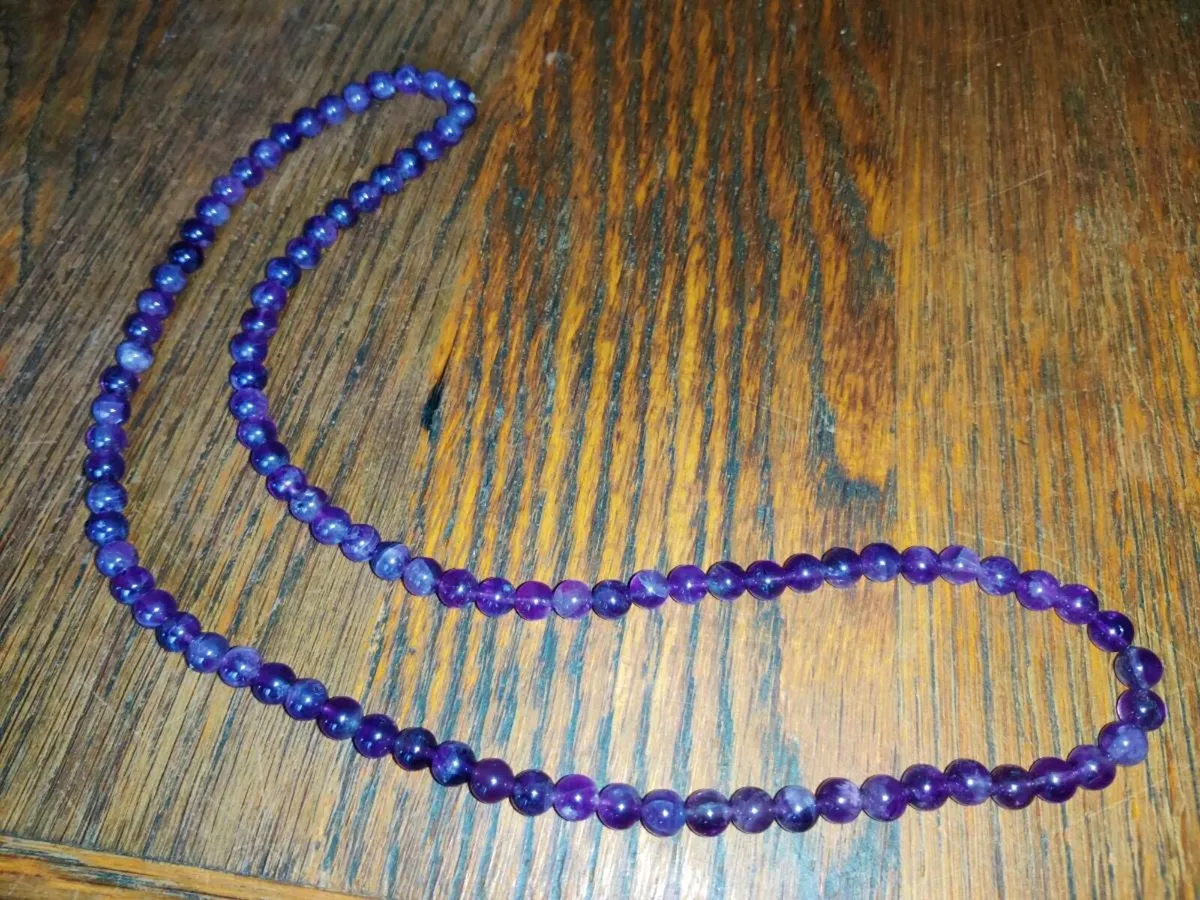 CHUNKY REAL AMETHYST, 24"Long Slip Over Necklace ! - Image 3