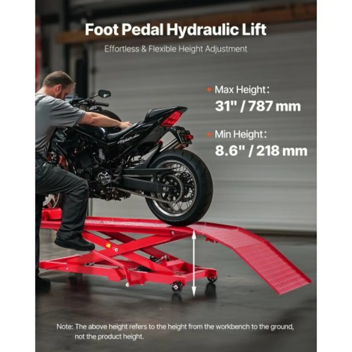 Motorcycle Lift Table, 1000lbs Weight Capacity, 36 - Image 4
