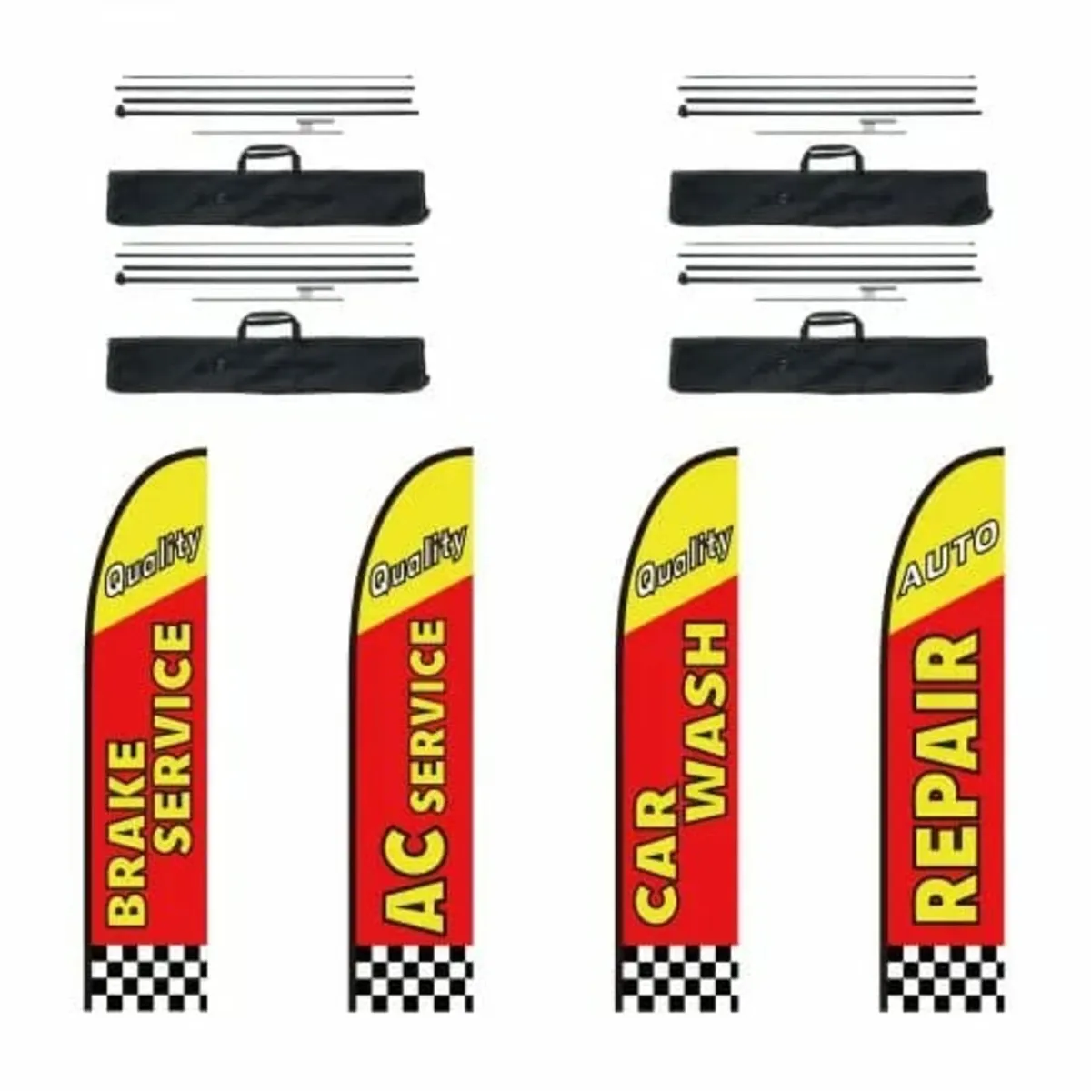 Auto Repair Advertising Feather Flag with Pole Kit - Image 1