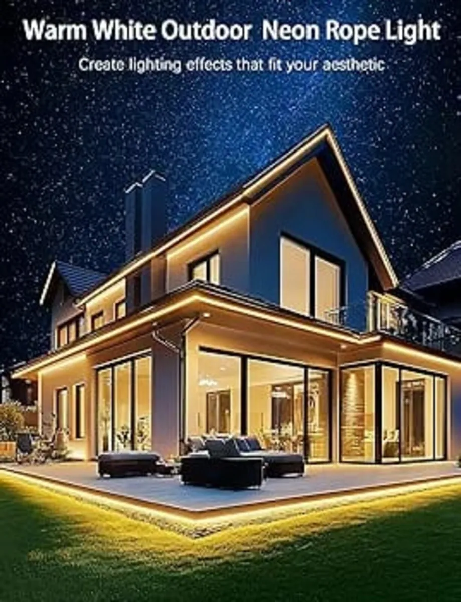 Outdoor LED Strip Light 20M, Waterproof Dimmable N - Image 2