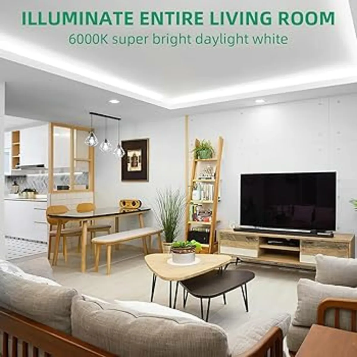 LED Strip Light 20M, White Dimmable Neon Light Str - Image 2