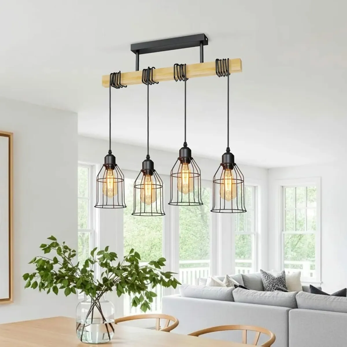 Black Kitchen Lights Ceiling,Pendant Lighting,Vint - Image 1