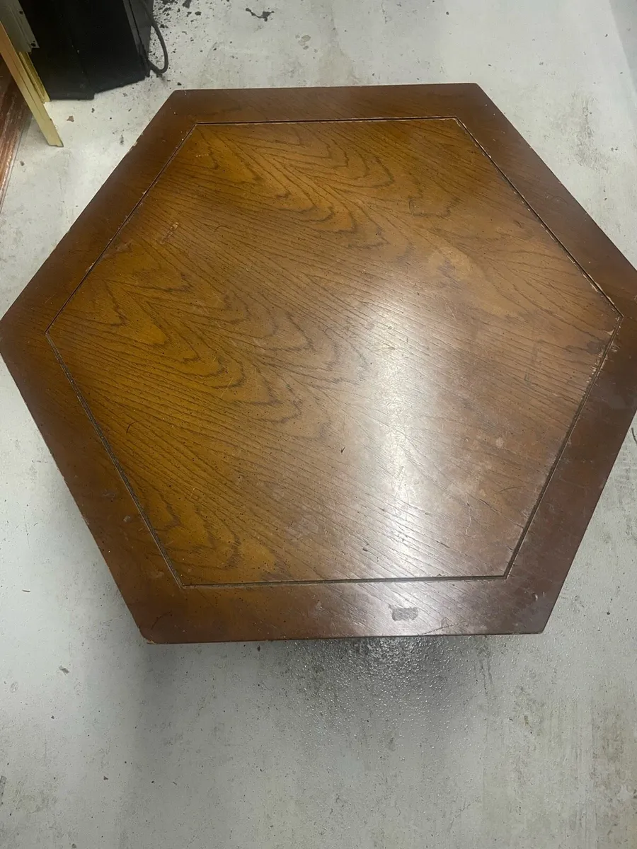 Hexagon antique table - Image 1