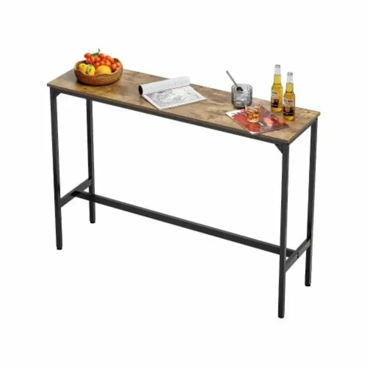 Bar Table, Sturdy Metal Frame High Top Pub Table, - Image 1