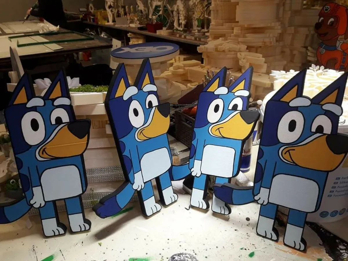 Bluey & Bingo characters Led Lamp - Handmade - Image 2