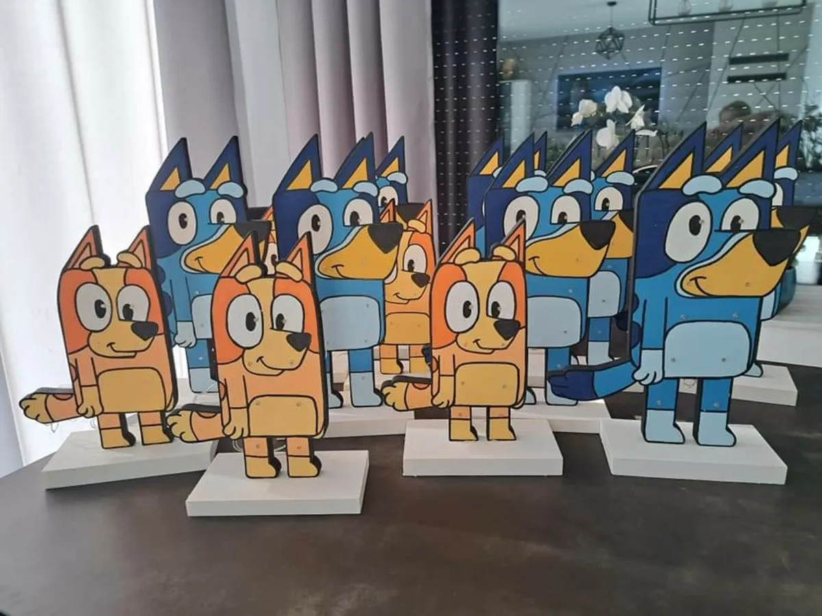 Bluey & Bingo characters Led Lamp - Handmade - Image 3