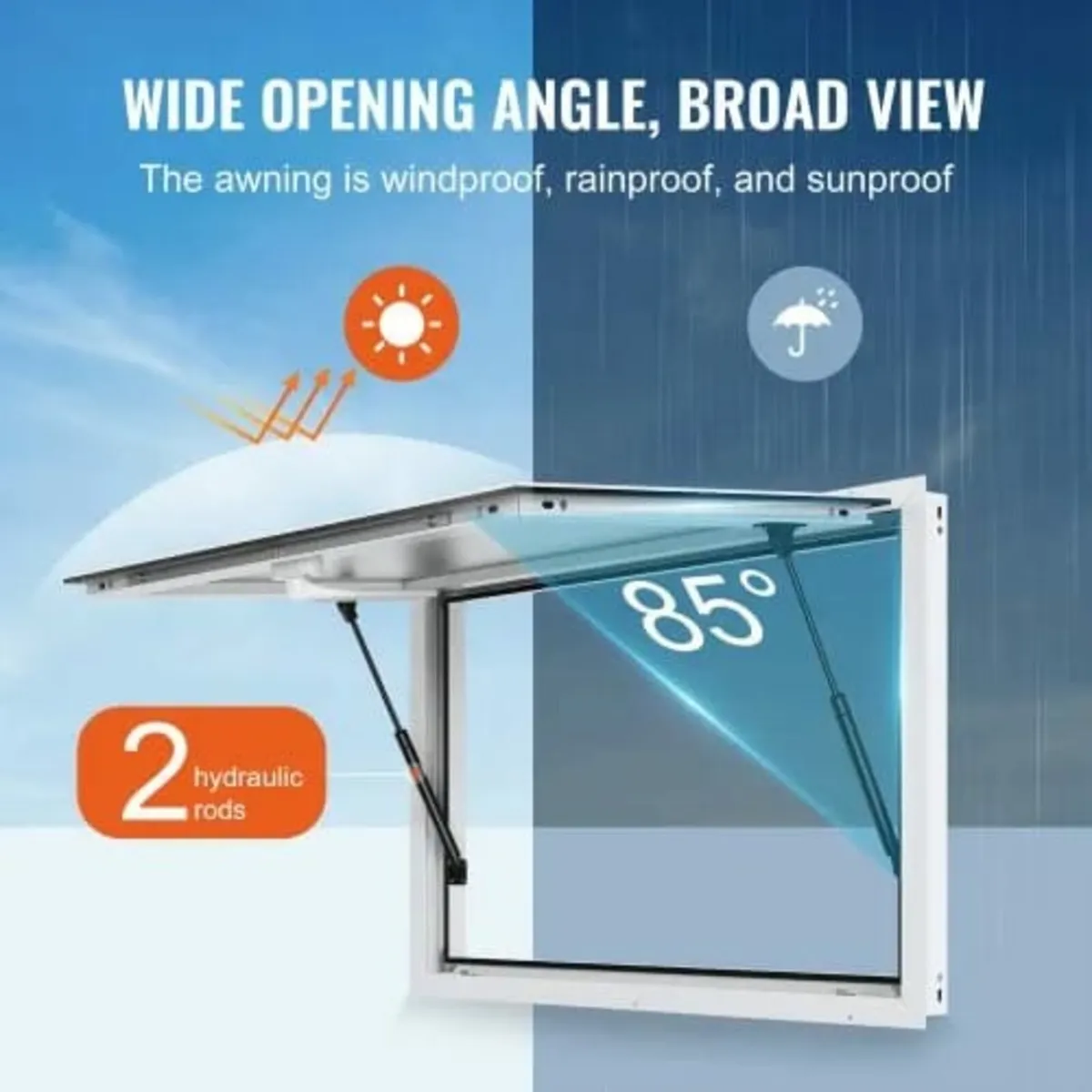 Concession Window for Food Truck, 48"x36" Aluminum - Image 2