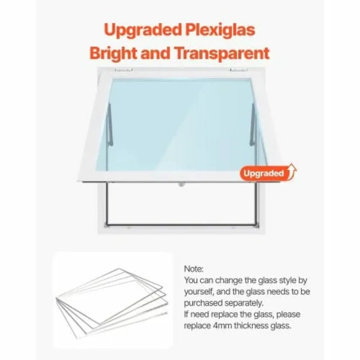 Concession Window 92x92 cm, Aluminum Alloy Frame S - Image 2