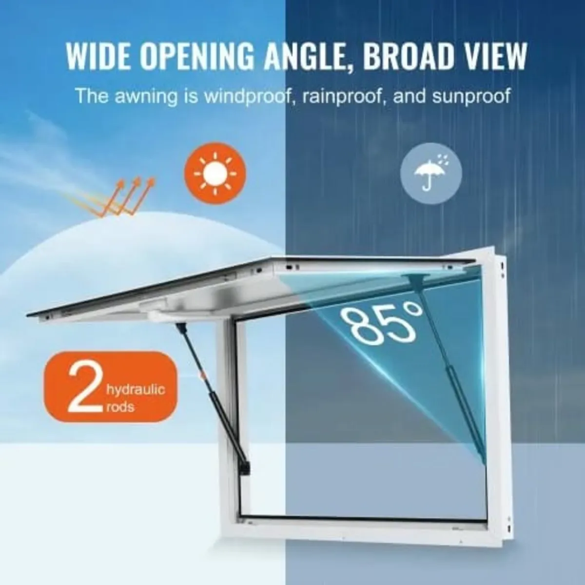 Concession Window for Food Truck, 36"x24" Aluminum - Image 4