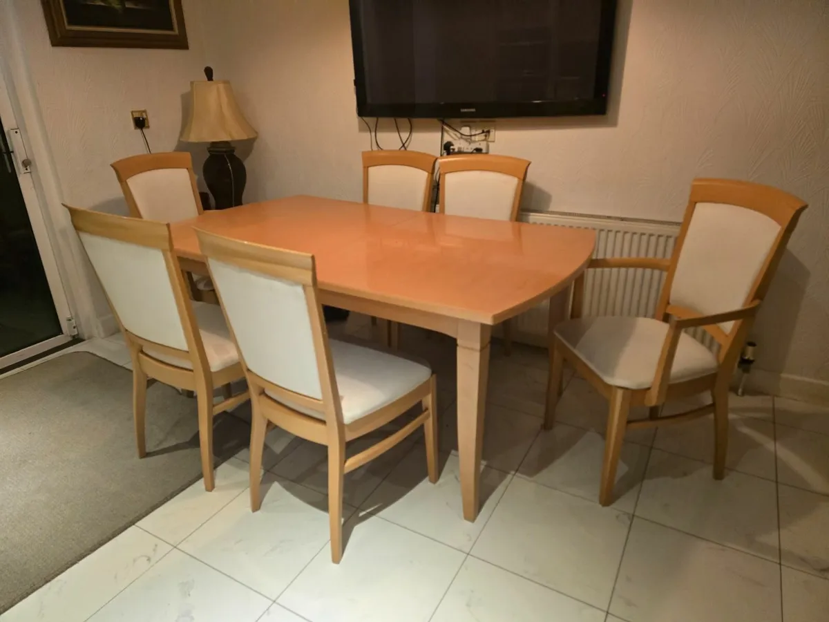 Premium Teak 6-Seater Dining Set – Extending Table - Image 2