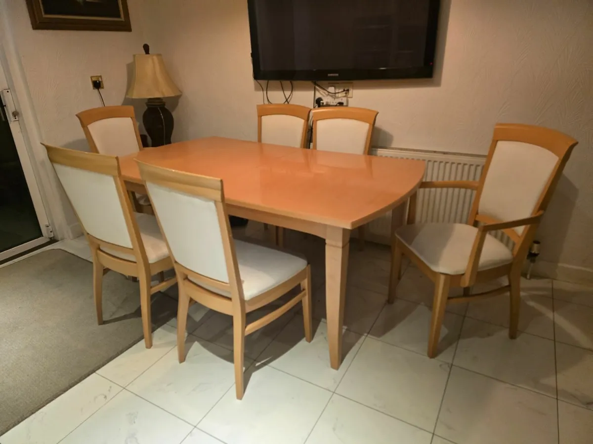 Premium Teak 6-Seater Dining Set – Extending Table - Image 3