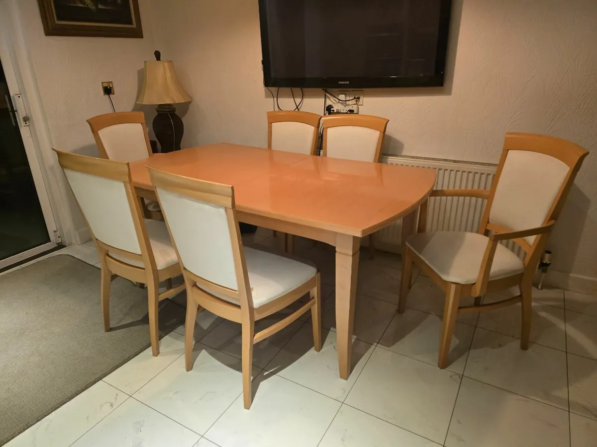 Premium Teak 6-Seater Dining Set – Extending Table - Image 4