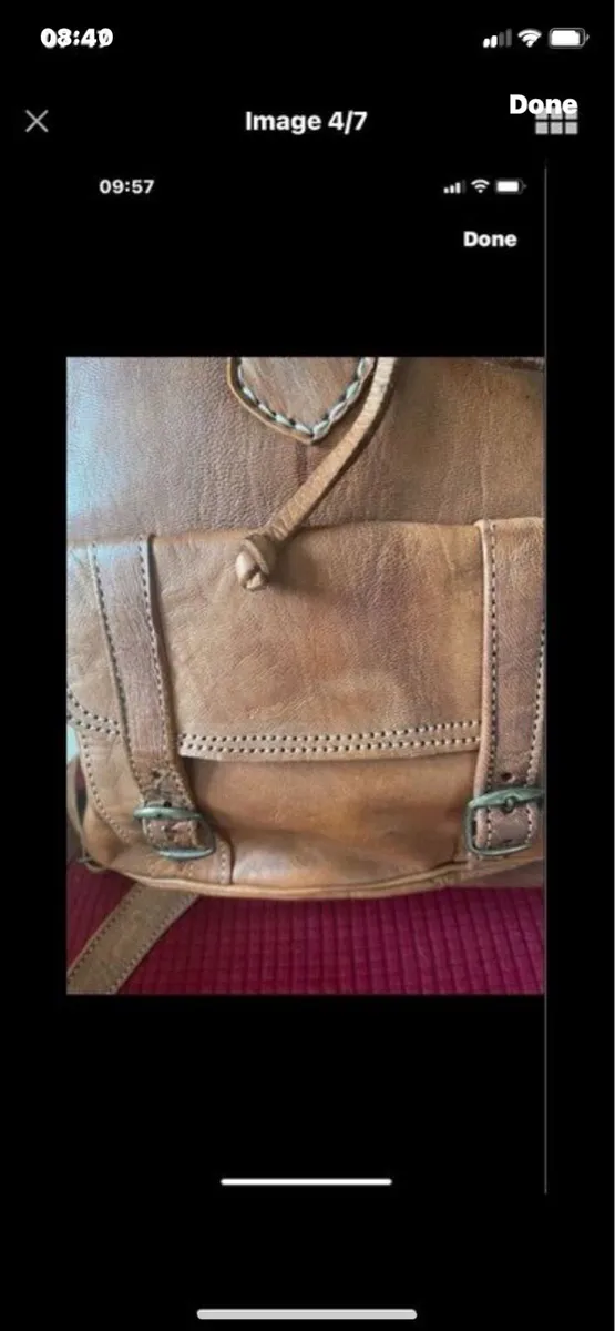 Leather Knapsack - Image 3