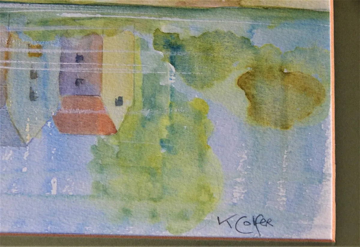 Large Signed Watercolour Painting - Image 4