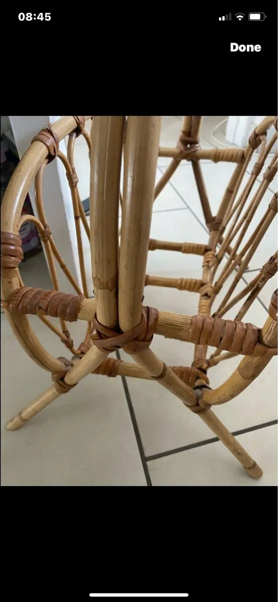 Vintage Bamboo Magazine Rack - Image 4