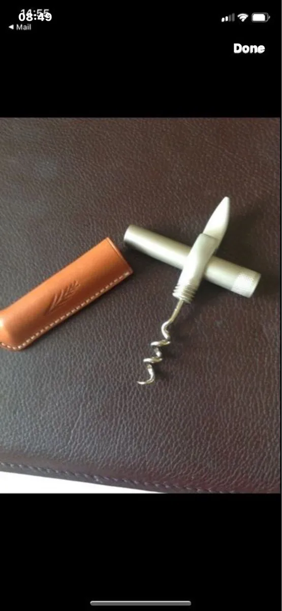 Corkscrew & Bottle Opener in Leather Case - Image 2